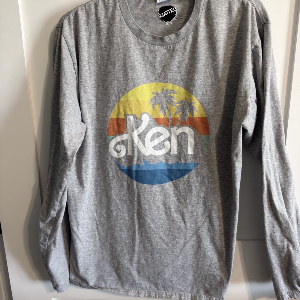 Mattel Gray Ken Long Sleeve Shirt with Colorful Logo